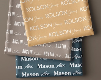 Newborn Name Blanket, baby name swaddle, first and middle name blanket, baby name swaddle, newborn swaddle and blanket, hospital swaddle