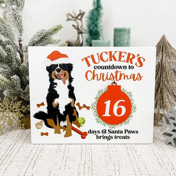 Custom Dog Christmas Countdown Sign, Days Until Christmas Pet Sign, Christmas Advent, Days Until Christmas Sign, Custom Pet Holiday Decor