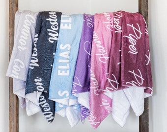 Personalized Plush Name Blanket for Baby's/Kids/Adults