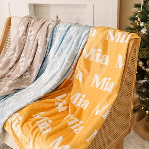 Personalized Baby Name Blanket, Cozy Blanket for Kids
