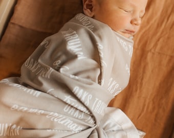 Baby Name Swaddle, Swaddle and 3D Birth Stat, Baby Name Announcement, Hospital Newborn Announcement, 3D Baby Birth Stat, Gift for New Mom