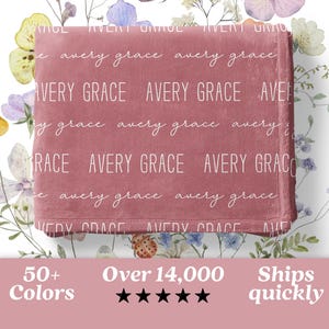 Baby Name Blanket, Newborn Name Swaddle, Personalized Baby Name Swaddle, Hospital Blanket, Baby Shower Gift, Custom Baby Gift, Gift for Baby