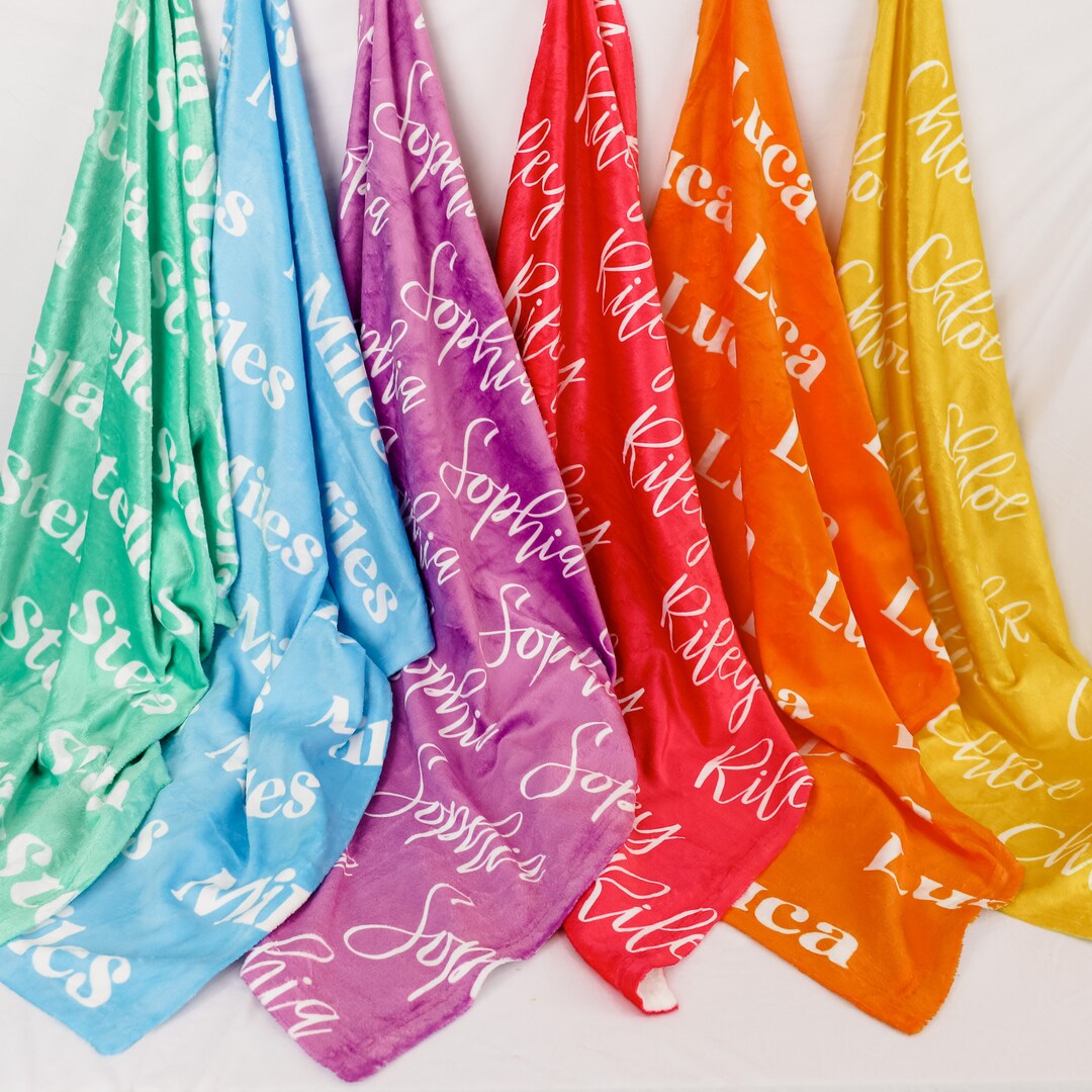 Kids Name Blanket, Personalized Name Blanket, Baby Name Blanket, Soft