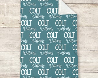 Couverture personnalisée pour enfants, couverture avec prénom pour bébé, couverture avec prénom personnalisé pour nouveau-né, couverture avec prénom coloré, prénom et deuxième prénom