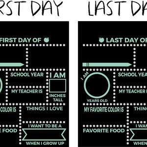 First Day or School Chalkboard Sign, Back to School Sign, Reusable ...