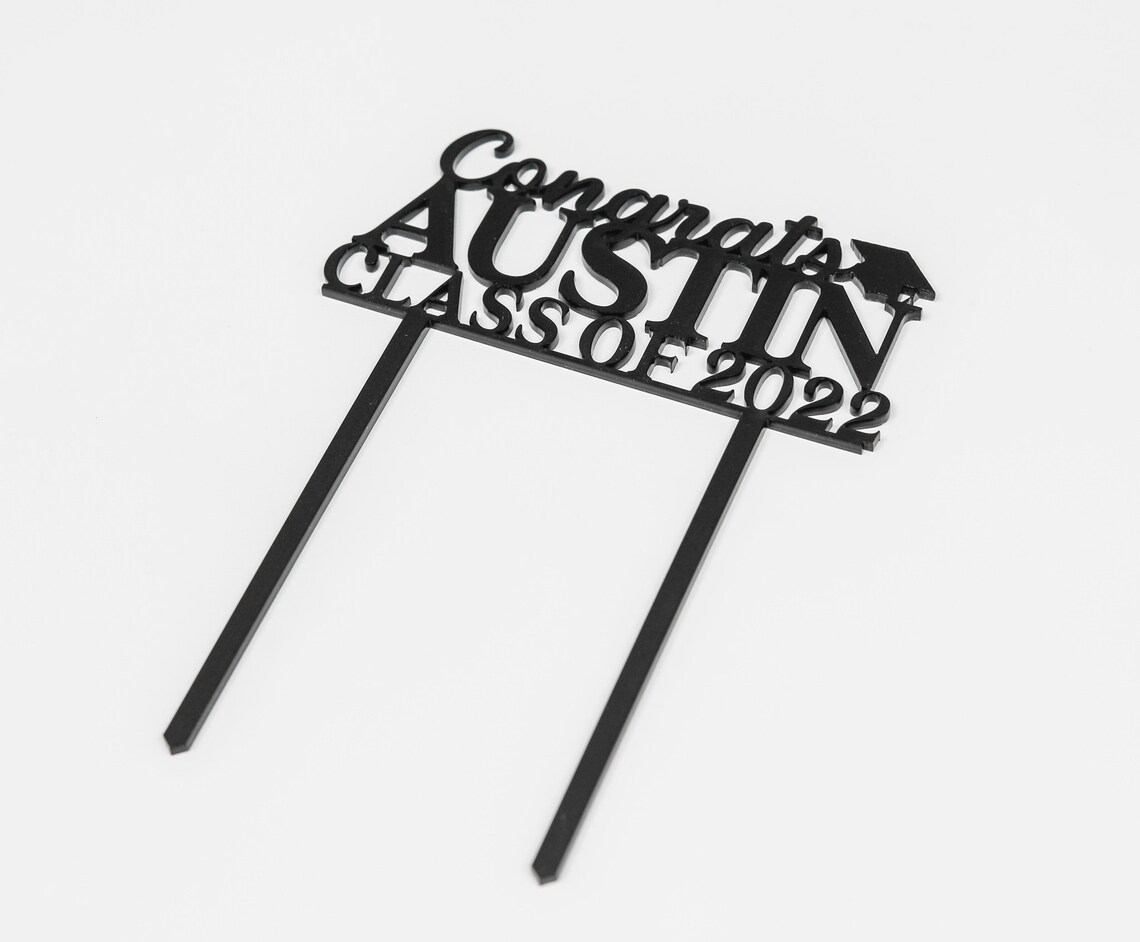 Custom Graduation Cake Topper Name Cake Topper 2022 Grad Etsy