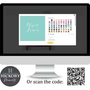 a computer screen with a qr code on it