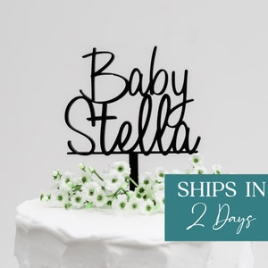 Custom Baby Name Cake Topper, Name Reveal Cake Topper, Baby Shower Decorations, Acrylic Cake Topper, Pregnancy Announcement Cake Topper