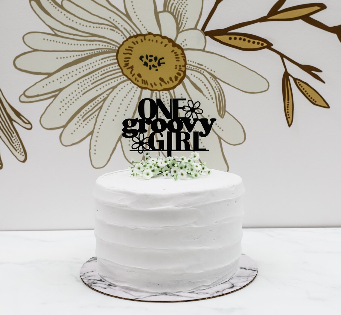 Groovy One Cake Topper First Birthday Retro Cake Topper - Etsy