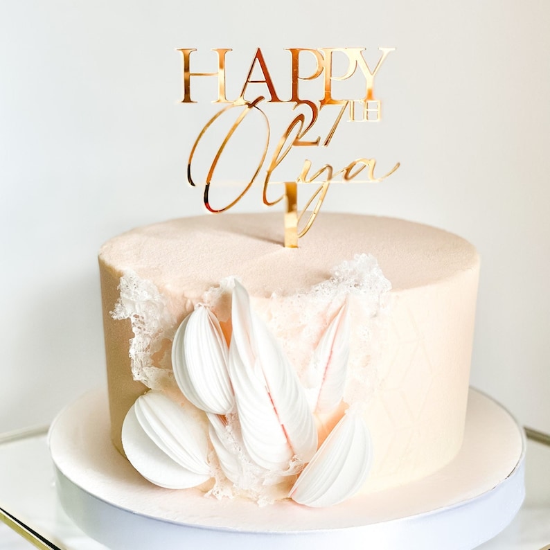 Custom Birthday Cake Topper Cake Topper With Age Cake Topper Etsy