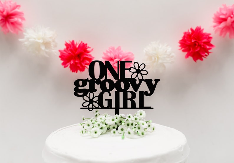 Groovy One Cake Topper First Birthday Retro Cake Topper - Etsy