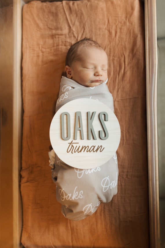 Baby announcement swaddle sale