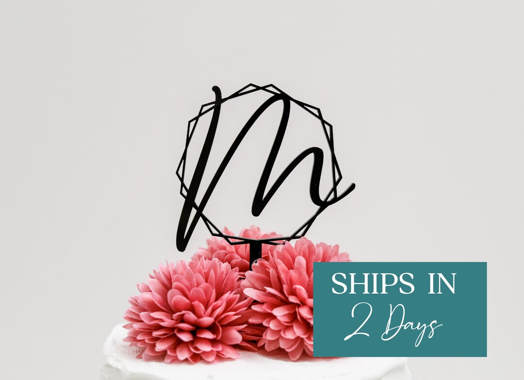 Weddingstar Personalized Acrylic Script Names Cake Topper
