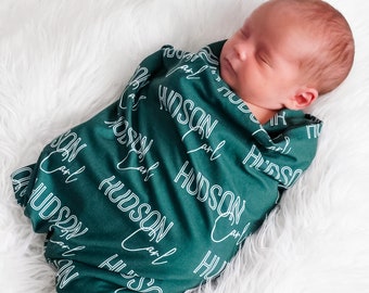 Newborn Name Blanket, baby name swaddle, baby blanket, baby name swaddle, newborn swaddle and blanket, hospital blanket, receiving blanket