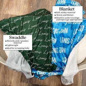 Baby Name Blanket, Newborn Name Swaddle, Personalized Baby Name Swaddle, Hospital Blanket, Baby Shower Gift, Custom Baby Gift, Gift for Baby immagine 8