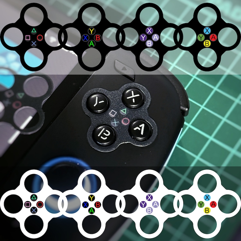 Op de afbeelding: Een close-up van een zwart-witte gamecontroller met een cirkelvormig ontwerp. De controller heeft verschillende knoppen, waaronder een directionele pad, een startknop en een select-knop. De controller is omgeven door een witte achtergrond.