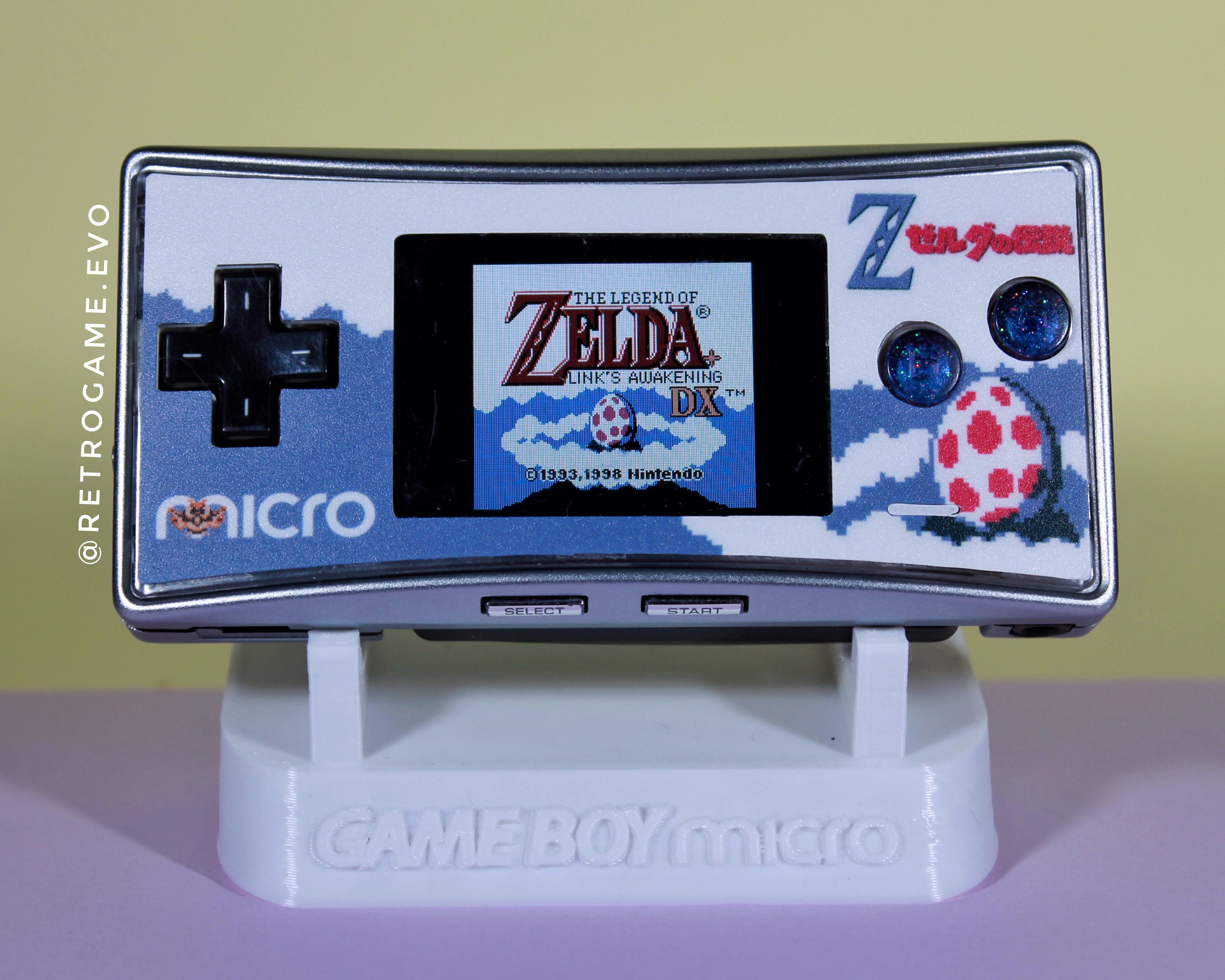 ゲームボーイミクロ用カスタムフェイスプレートスキン/オーバーレイ