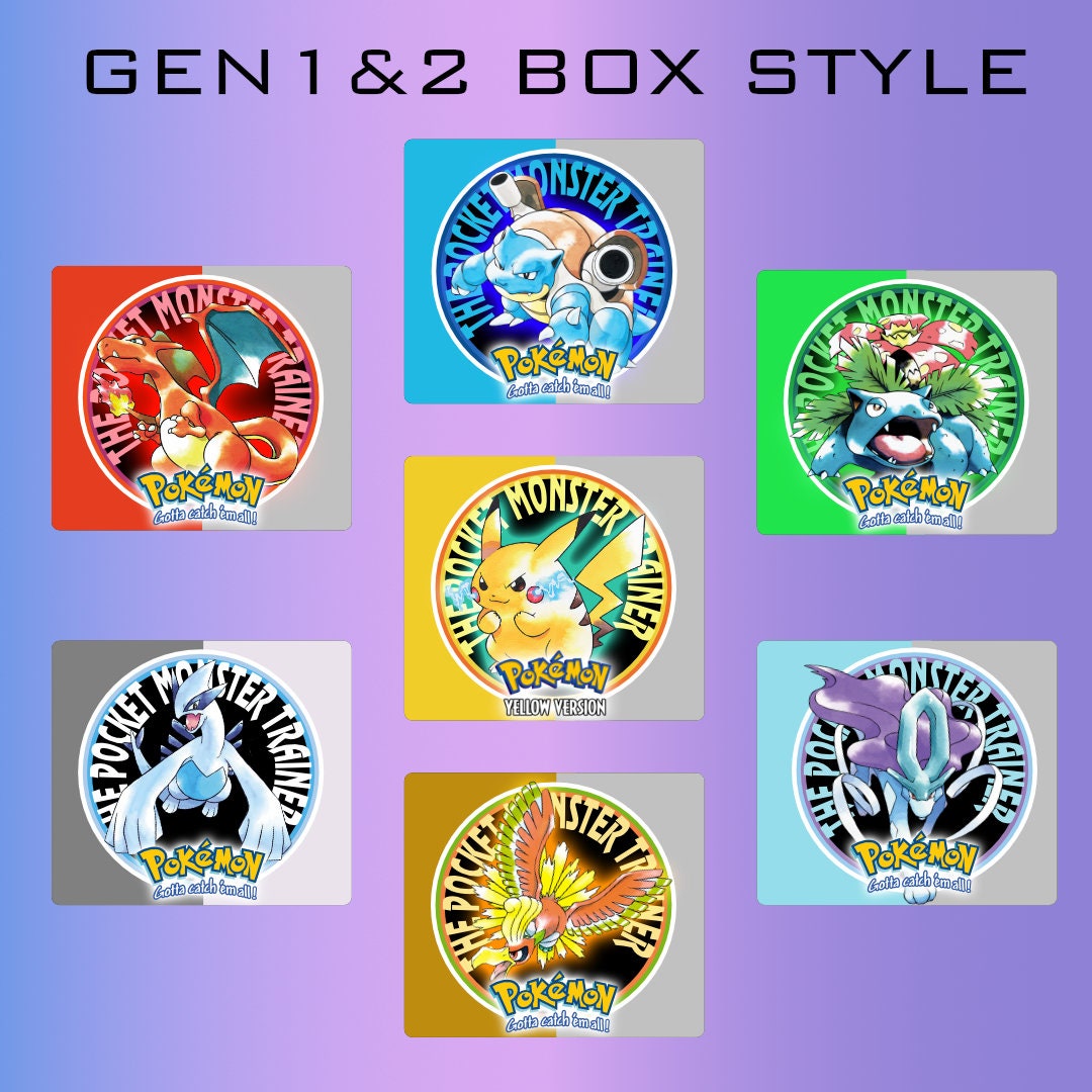 Pokémon Gameboy and Gameboy Colour Games Replacement Custom Labels ...