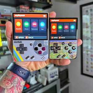 Miyoo+ plus custom skin and back sticker (buttons and console not included) - Pls read description!