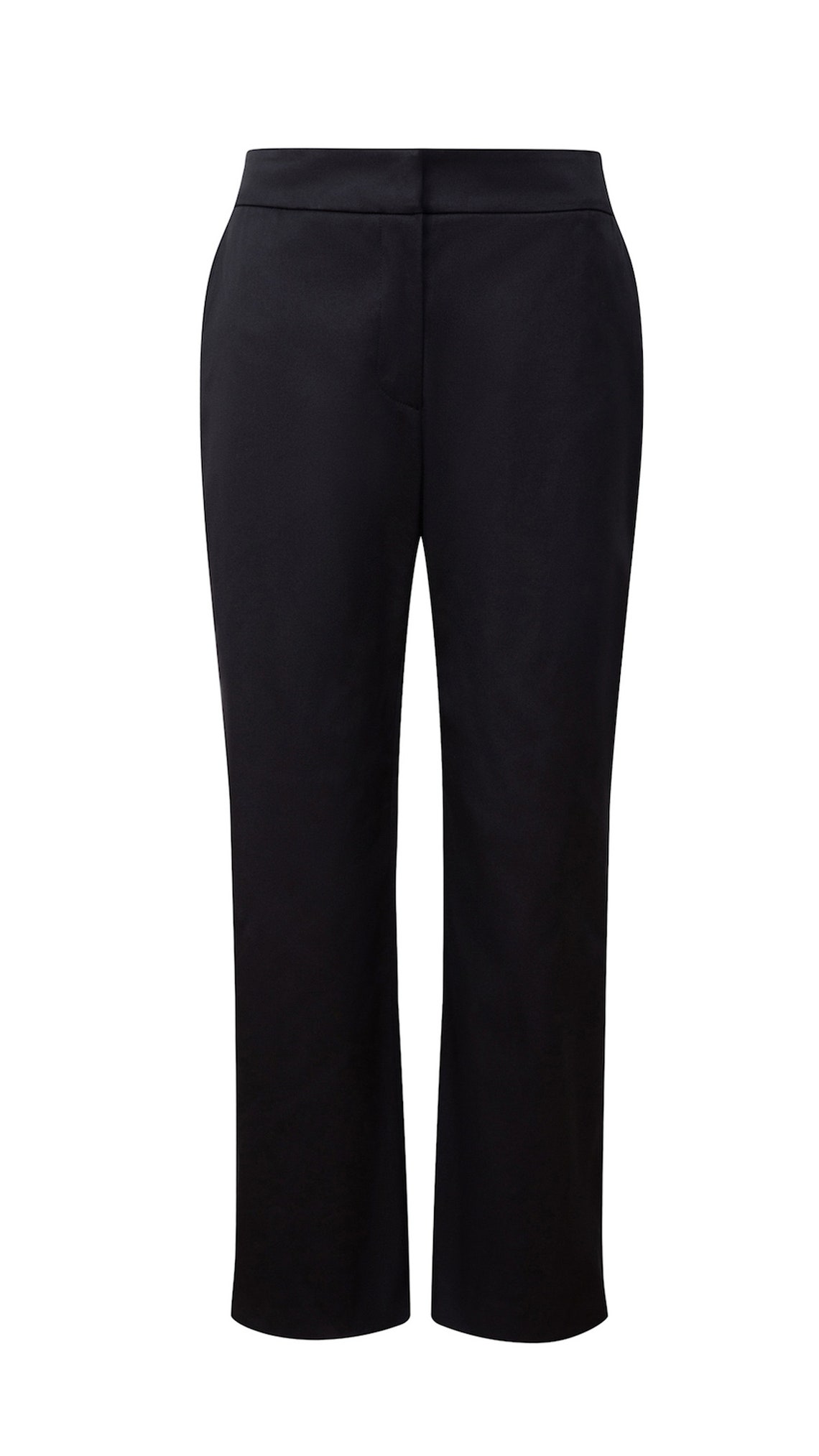 Cotton Stretch Ankle Grazer Trouser Pant in Black Made in Etsy