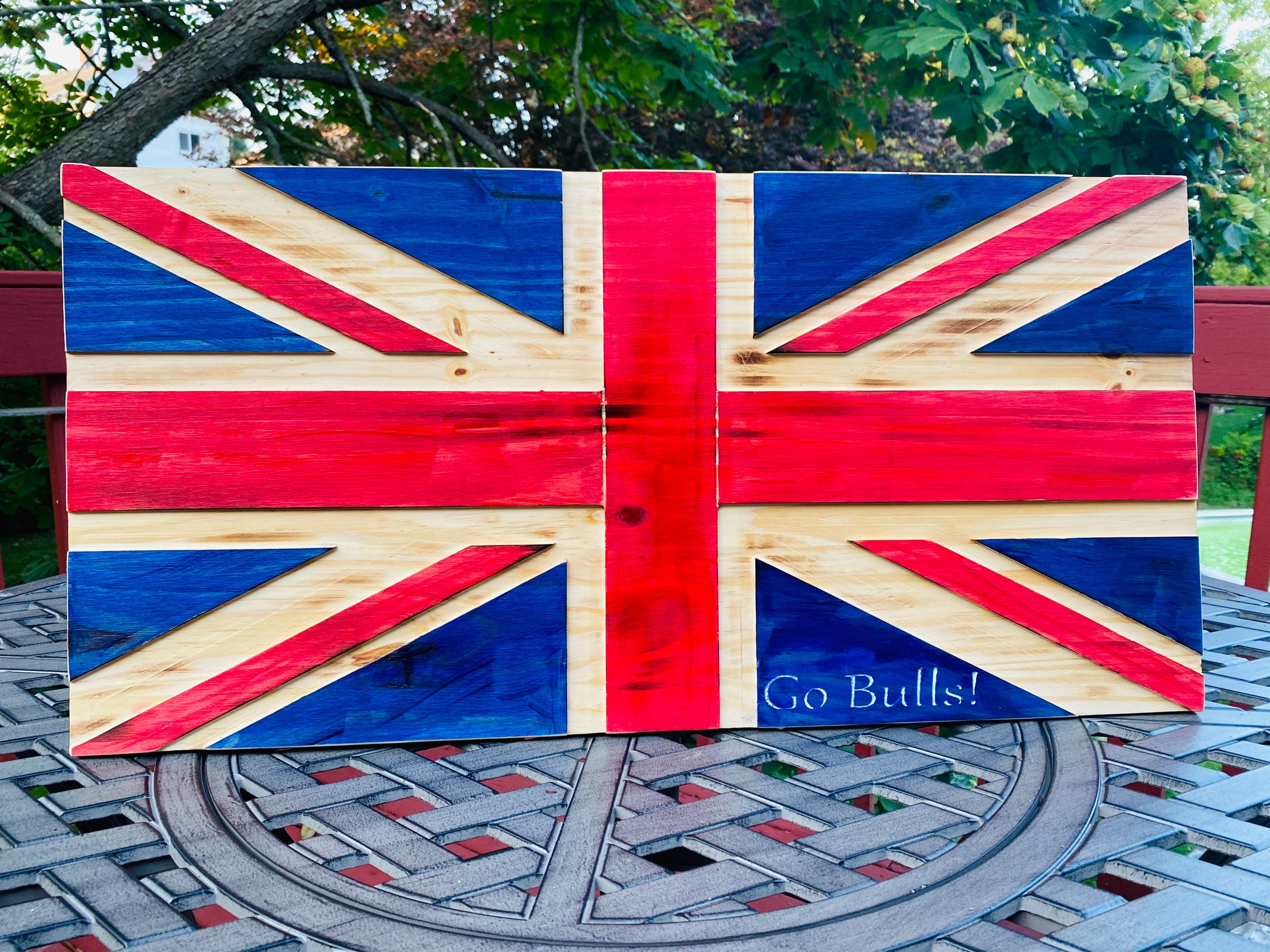 British Rustic Flag, Wood British, English Rustic Flag. 3D Wall Decor