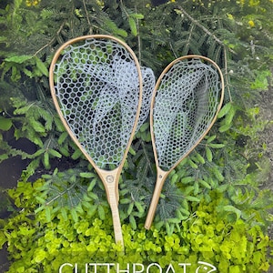 Wood Fishing Net with Customization Options - Fly Fishing