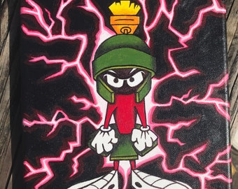 Lightning Marvin - 8” x 10” Acrylic on Canvas