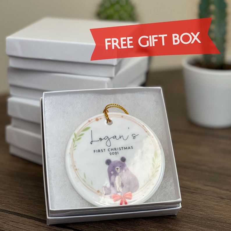 Baby Girl First Christmas Ornament Baby Girl Name Ornament Etsy