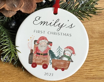 Baby's First Christmas Ornament - Personalized First Christmas Keepsake - Baby's First Christmas 2023