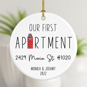 Our First Apartment Ornament, First Apartment Christmas Ornament, Apartment Homeowner Gift, New House Ornament