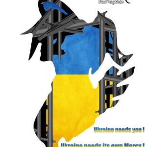 Digital file Ukrainian Mercy overwatch cosplay craft