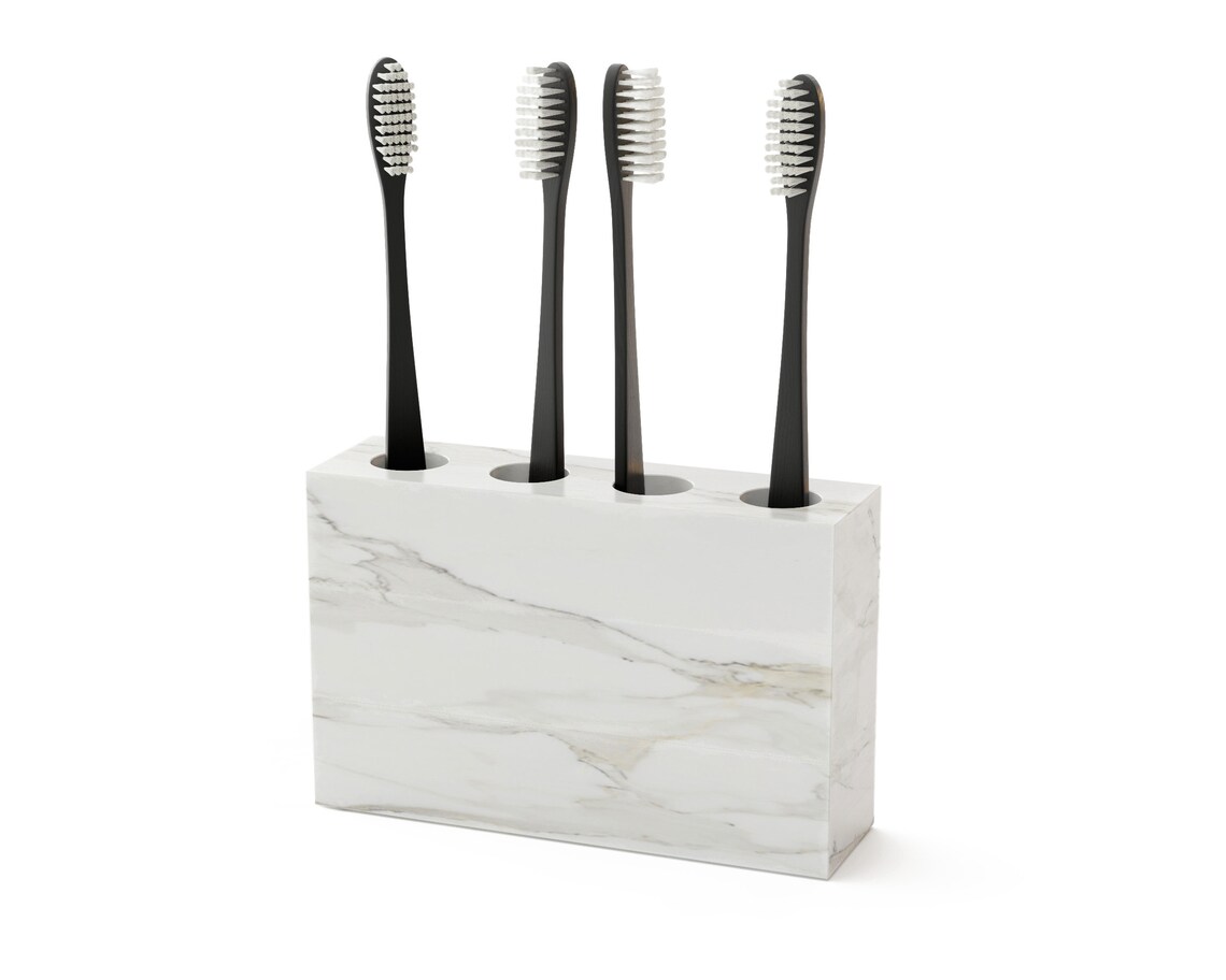Marble Toothbrush Holder Bathroom Accessories Etsy