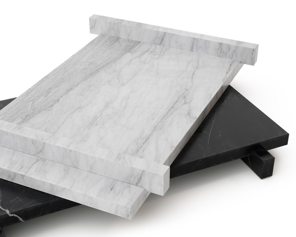 Marble serving trays with stands Etsy