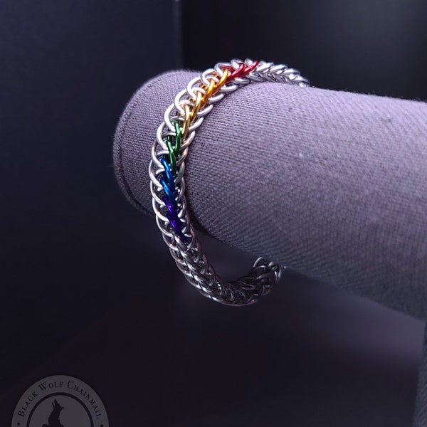 Pride Chainmail Bracelet (Multiple Pride Designs!) 50% of Sales Donated to The Trevor Project!