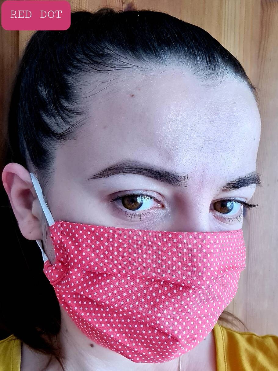 Handmade 3 Ply Cotton Reusable Face Mask Washable Face Masks & Etsy UK