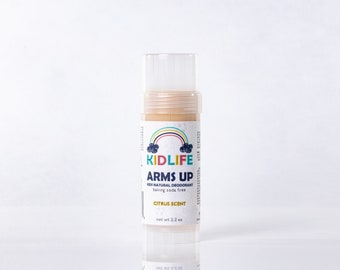 Kidlife by KJ3 Essentials Arms Up All Natural Vegan Organic Kids Deodorant| Baking Soda Free