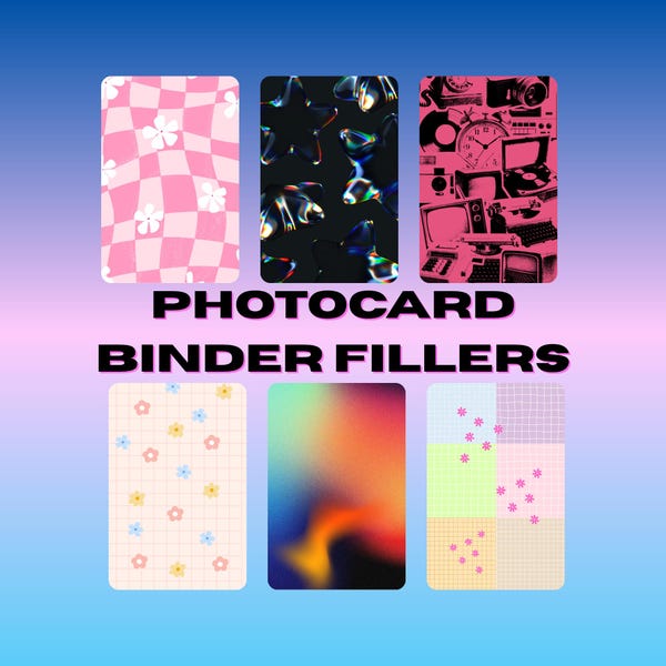Photocard binder fillers | Missing Photocard filler packs| Photocard placeholders