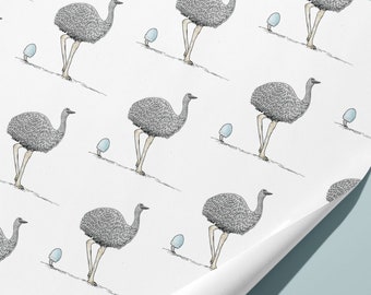 Newborn wrapping paper / Emu and chic gift wrap