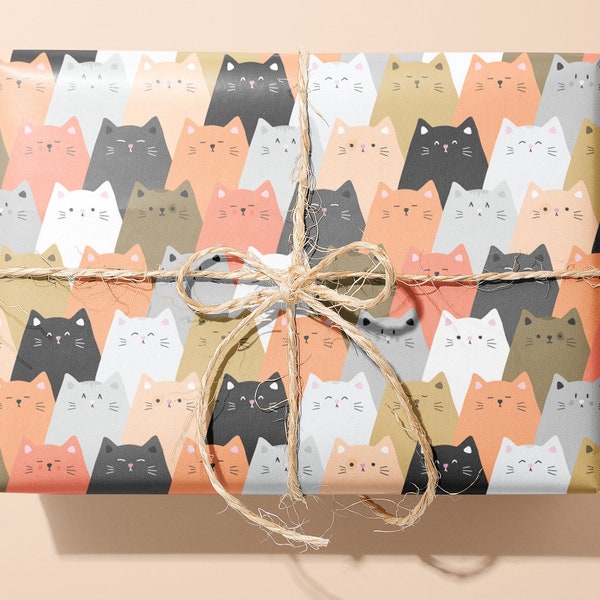 Funky Cat Wrapping Paper / Gift Wrap | Pet Gifts - Birthday