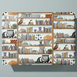 Wizard Bookcase Wrapping Paper / Gift Wrap image 1