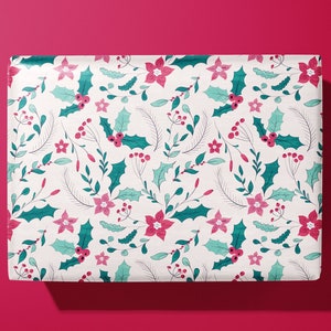 Christmas Foliage Wrapping Paper / Gift Wrap | Printed to order - Handmade Christmas - Ideal Gift