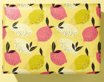 Lemons Wrapping Paper / Gift Wrap | For birthdays and other celebrations