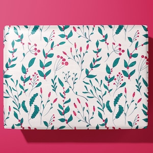 Christmas Berries Wrapping Paper / Gift Wrap | Printed to order - Handmade Christmas - Ideal Gift