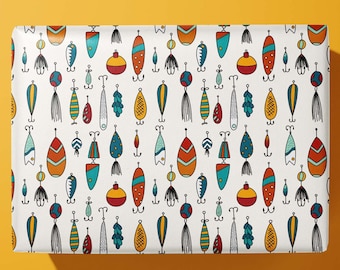 Fishing wrapping paper / Gift Wrap | for fisherman - Birthday