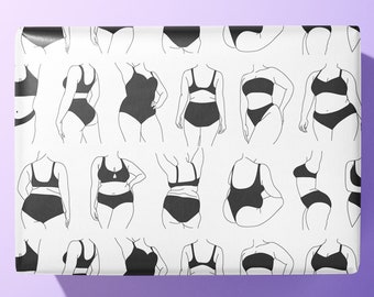 Beautiful Curvy Women - Fun and Playful Gift Wrap for Hen Parties, Birthdays, and More - Celebrate Body Positivity and Diversity