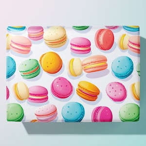 Macaroon Wrapping Paper - Colourful - Fun - Hand Illustrated - Hand Made - Ideal Gift
