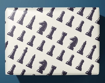 Chess lovers Wrapping Paper - Hand Illustrated - Gift Wrap