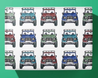 Landrover Defender Wrapping Paper / 4X4 Gift Wrap