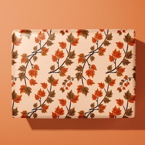 Autumn leaves wrapping paper - Hand Made Gift Wrap - Ideal Gift