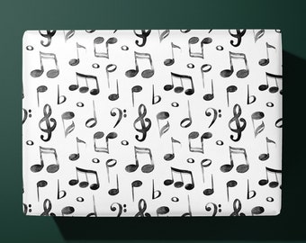 Musical notes Wrapping Paper - Hand Illustrated - Gift Wrap